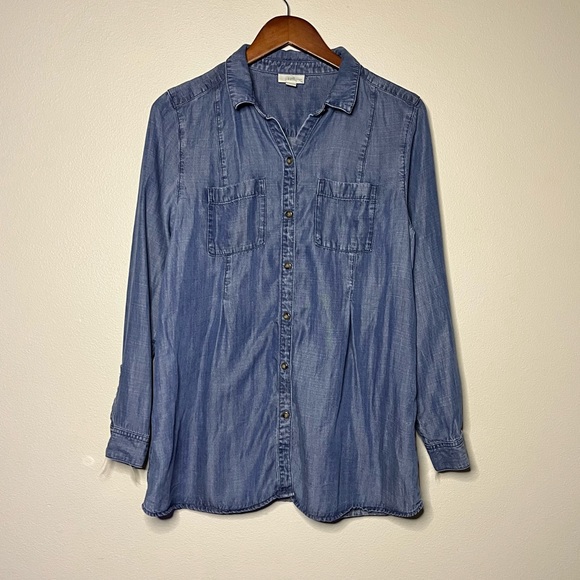 J. Jill Denim Button Down Shirt - Picture 2 of 9